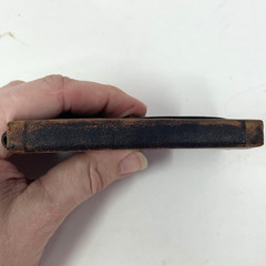 EMPTY Antique Leather Physician’s Folding Wallet Case – Vintage Medical Field