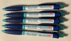 Lot of 5 BENICAR HCT Drug Rep Pharmaceutical Clip PEN White Blue Promo Gift