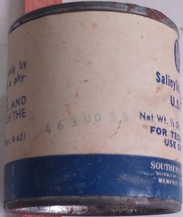 1940’s-50’s Southern Drug Company Salicylic Acid Full Container