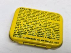 Vintage Anacin & Bayer Aspirin Pain Reliever Empty Mini Tin Containers Bundle