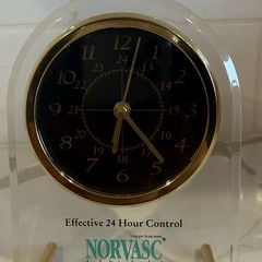 NORVASC Promotional Desk Clock Pharmaceutical Drug Medicine Pfizer Tested Works