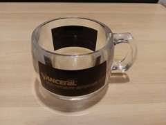 Vintage Vanceril Inhaler Drug Rep Advetising Promotional Clear Plastic Mug