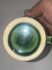 Vintage McCoy Schering Coricidin Pharmacy RX Green Ceramic Apothecary Mortar Mug
