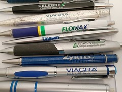 Lot 12 Big Pharma Drug Rep Pens Viagra Zyrtec Flomax AndroGel READ DESC.