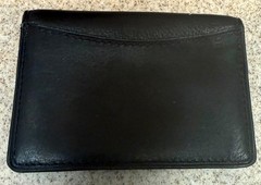 Drug Rep Pharmaceutical Advair Diskus Collectible Leather Card Holder Fossil
