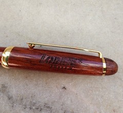 LODINE ETODOLAC Wood Engraved Pharmaceutical Drug Rep Pen NOT WORKING READ