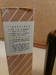 Antique Vintage Rexall Cough Syrup Rexillana Glass Bottle Original box old stock