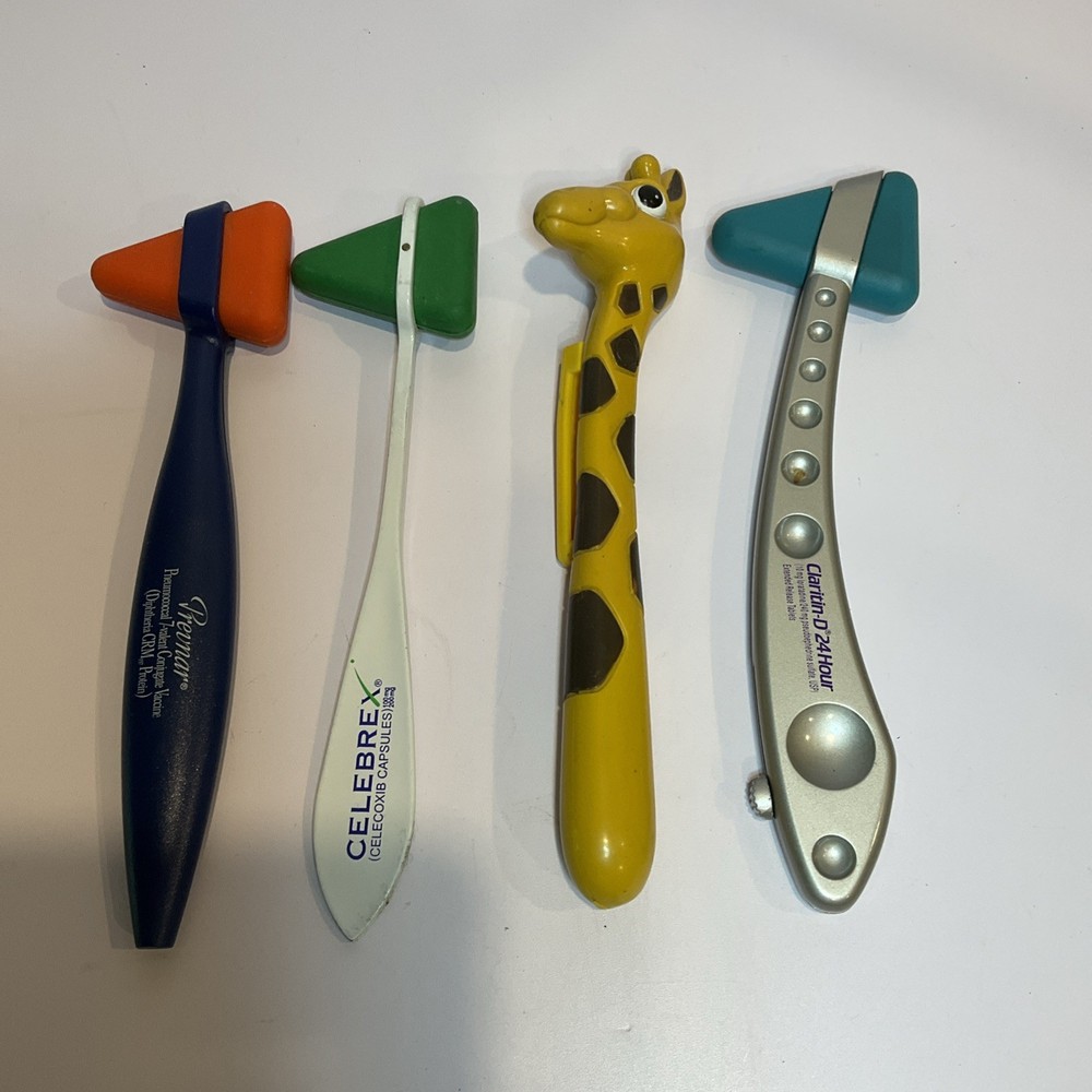 Pharmaceutical Drug Rep Promo Advertising Reflex Hammer Lot Of 4