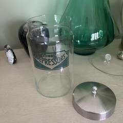 VTG Profex Medical Office Apothecary Jar w/ Lid Art Deco Tongue Depressors
