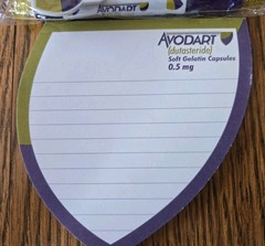 Avodart Pen + Sticky Notes Pad Pharmaceutical Drug Rep 2x Pens + Notepad Writes!