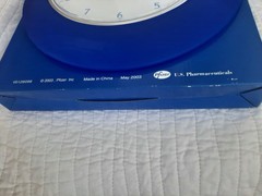 Viagra Pfizer 2003 Promotional Wall Clock Drug Rep Advertising Pharma Blue Pill