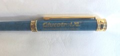 Glucotrol XL Slim Metal Pen Pfizer Pharmaceutical Drug Rep Promo WRITES