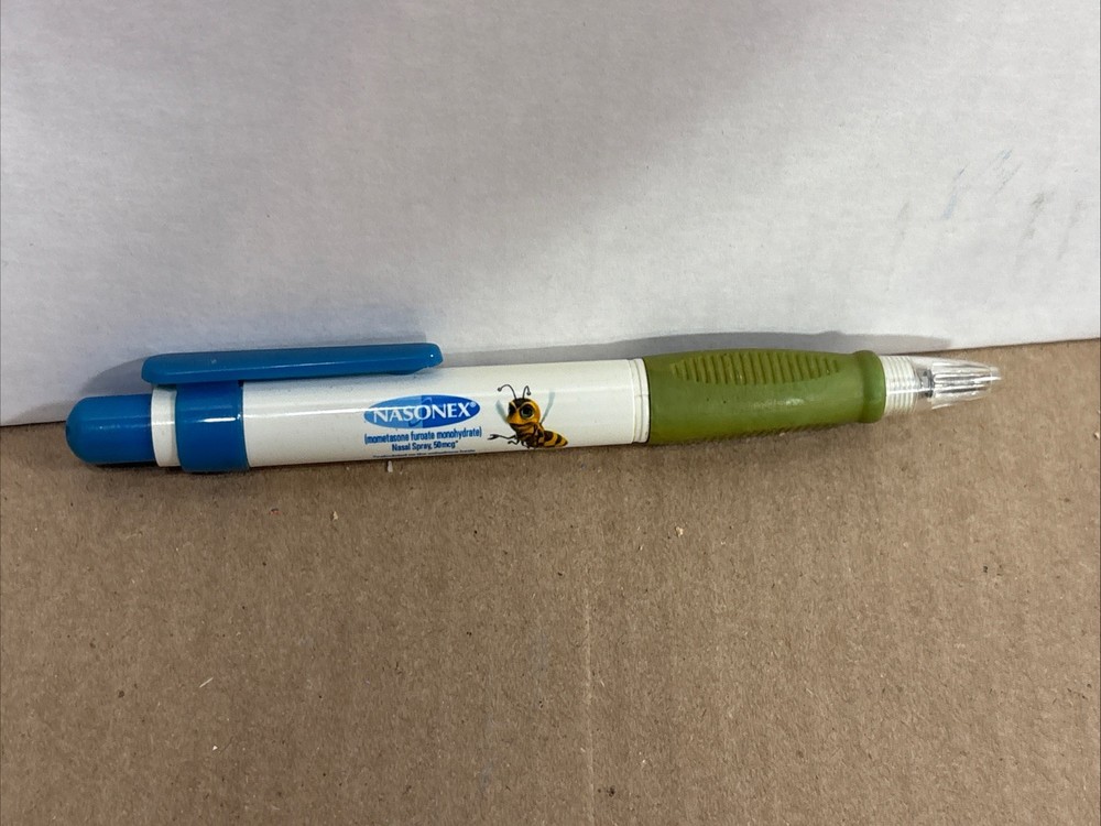 HTF Nasonex Pen Pharmaceutical Drug Rep Promo Bee Blue Promo