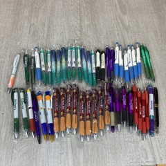 Lot of 52 Metal and Plastic Pharmaceutical Drug Rep Pens Medical Collectibles