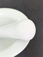 Trudeau Mortar Pestle Pharmacy Apothecary Porcelain Ceramic