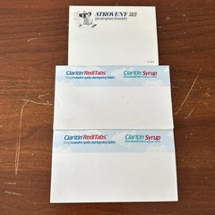 pharmaceutical drug rep collectible notepads Allegra Claritin Glaxo DDAVP Lot