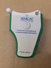 Xenical Drug Rep Measuring Tape w/Retractable Button & Clip – Unisex Adults