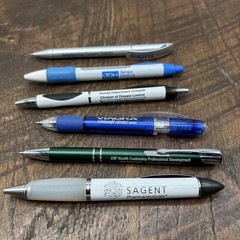 Lot 6 Pharmaceutical Drug Rep Pens Medical, Collectibles, Heavy Metal, Plastic