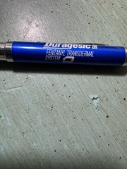 DURAGESIC FENTANYL Blue/Silver Metal-Refillable Pencil Pharmaceutical Promo