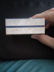1949 Paper Hinged Prescription Pill Box KELLEY Pharmacy Burlington Vermont Ad RX