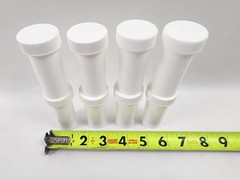 1 Oz White Plastic Ointment Container Jars With White Screw On Caps Lot Of 8