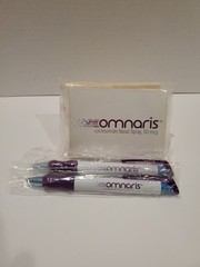 Omnaris Nasal Spray Promo Pens & Tissue Pack Lot Sealed Drug Rep Advertising