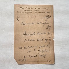 Antique Pharmacy Apothecary Prescription RX 1800s Codeine Sulfate Pain Drug