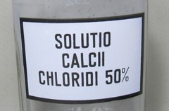 Vintage Medical Science Glass Bottle,Germany,SOLUTIO CALCII CHLORIDI 50%