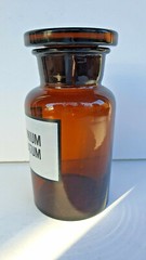 Vintage Glass Apothecary Pharmacy Brown Jar 250 ml AMMONIUM BROMATUM