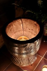 Large 17th Century apothecary hardwood mortar/Wassail Bowl? – carved detailing 