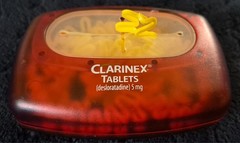 Clarinex Drug Rep Advertising Rubber Band Holder Vintage Medical Office Supplies