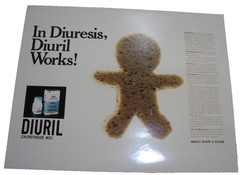 VTG 1980’s Diuril Pharmaceutical Poster 14″x11″
