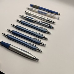 VTG Geodon Lot of 9 Pharmaceutical Drug Rep Pens 2 Plastic 7 Heavy Metal
