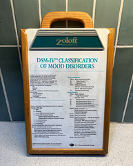 Zoloft Drug Rep Collectible Clip Board/Box , DSM-IV Mood Disorders Insert