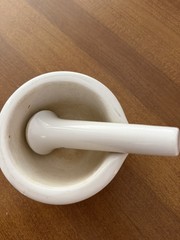 Vintage Large White Coors Porcelain Mortar Pestle Set 520-3