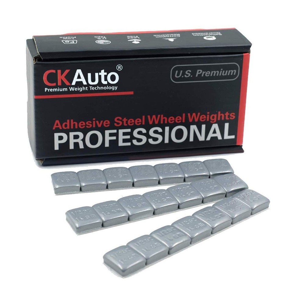 CKAuto 1/2oz, 0.5oz, Grey, Adhesive Stick On Wheel Weights, 63 oz/ 4 lb/Box, …