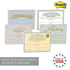 Achievement Certificate Fill in Sticky Note Pads / 6″ x 4″ Motivational