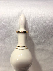 Vintage White Owens Illinois Ceramic Pharmacy Apothecary Finial display RX deco