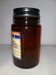 Vintage 1963 Brown Glass Bottle Sheets Pharmacy Afton IA