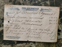 File box & 97 antique prescriptions (1911) – Dionin, Codeine, Infant Anodyne