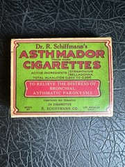 Dr. R. Schiffmann’s Asthmador Medicinal Cigarettes Box Vintage 1930s/1940s