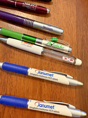 Lot 58 Metal and Plastic Pharmaceutical Drug Rep Pens Medical Collectibles