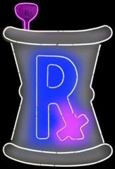 RX Prescriptions – Pharmacy Pharmacist NEW Sign 28″ Tall Diecut AMERICAN STEEL