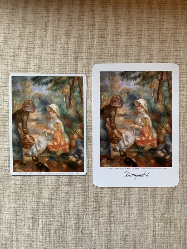 Pfizer Advertising 1962-1963 Calendar Art Print The Apple Seller Renoir Lot of 2