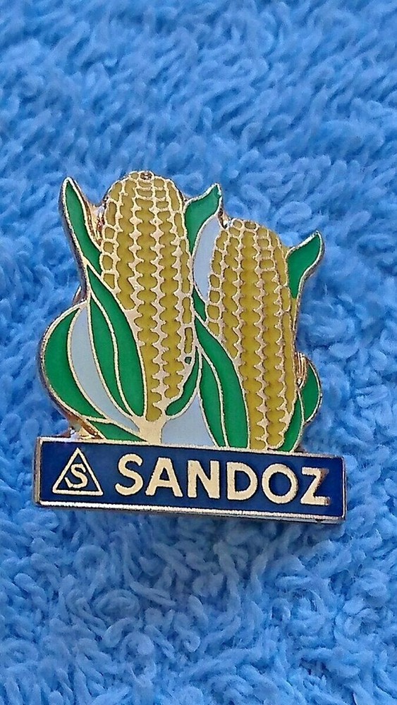 SANDOZ Pharmaceuticals pin LSD Albert Hofmann Logo pin badge CORN