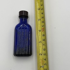 RARE Cobalt Blue Rexall Tincture of Iodine Antique Poison Bottle bottle EMPTY