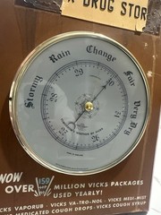 Vintage/Antique Pharmacy Vicks Barometer Advertisement