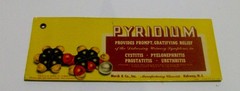 antique 1930s MERCK pharmaceutical advertising PYRIDIUM ink blotter PAD medical