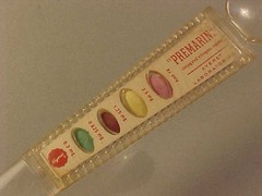 Vintage Averst Laboratories “Premarin” Drug Advertising Letter Opener Magnifier