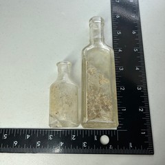 Antique Apothecary Medicine Bottles Lot of 2 Clear